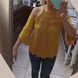 KALAKSONS mustard blouse